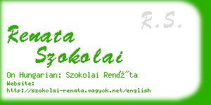 renata szokolai business card